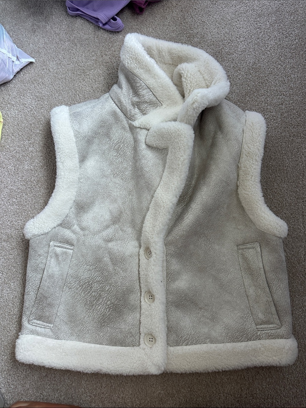 Hollister Cream Sherpa-Lined Girls' Vest